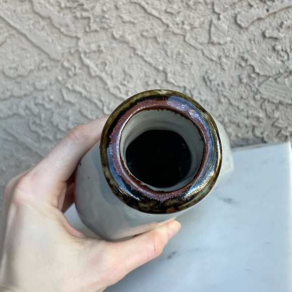 VINTAGE Tonala Stoneware Hand Painted Ceramic Folk Art Bird Vase Mexican Pottery - Picture 5 of 12